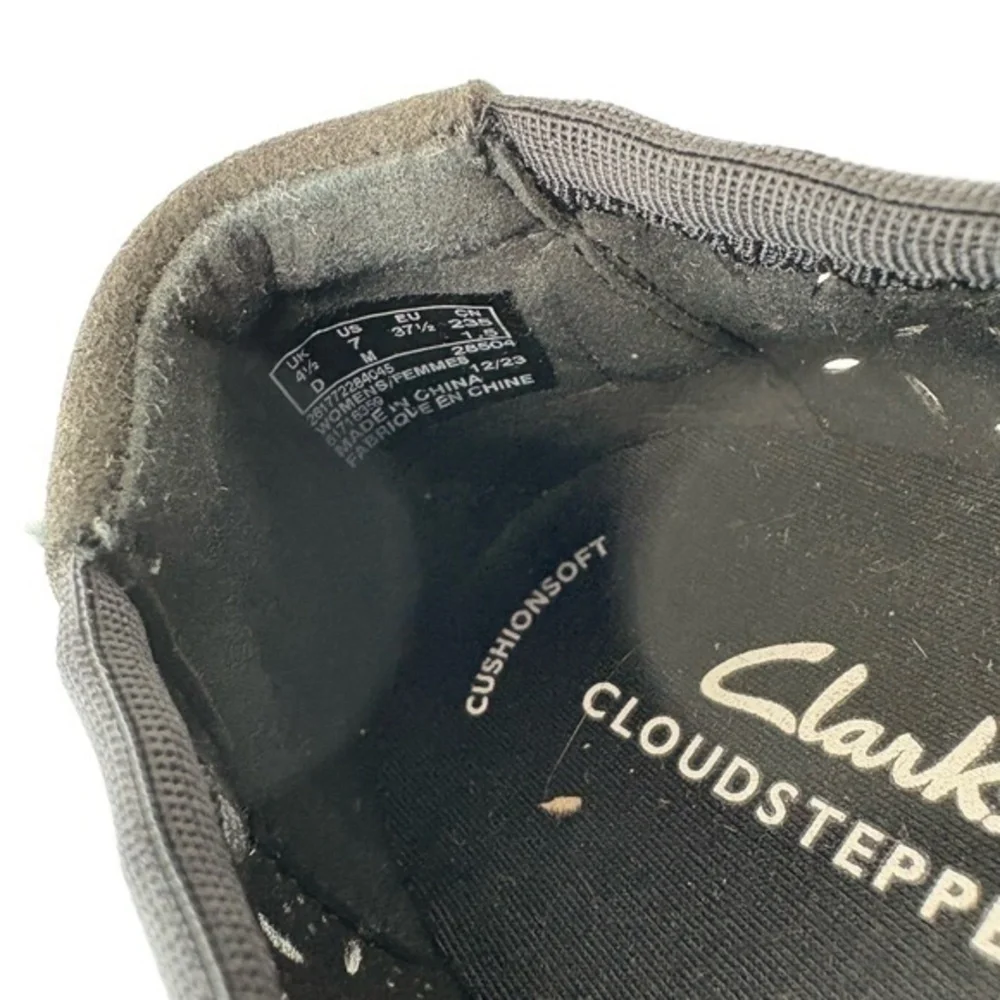 Clarks Cloudsteppers Womens 7M‎ Black Breeze Roam Slip-On Shoes Flats